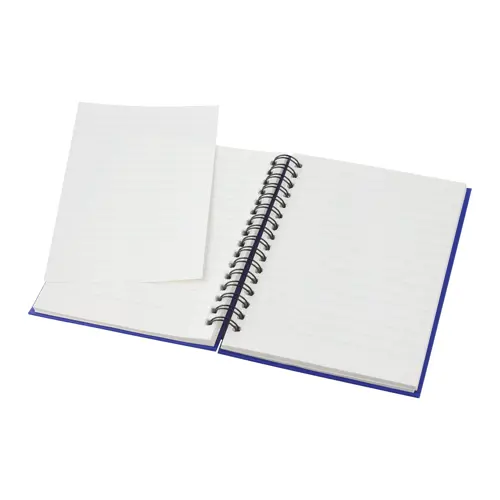 Block Notes A6 in carta riciclata con 80 fogli a righe e rilegatura a spirale