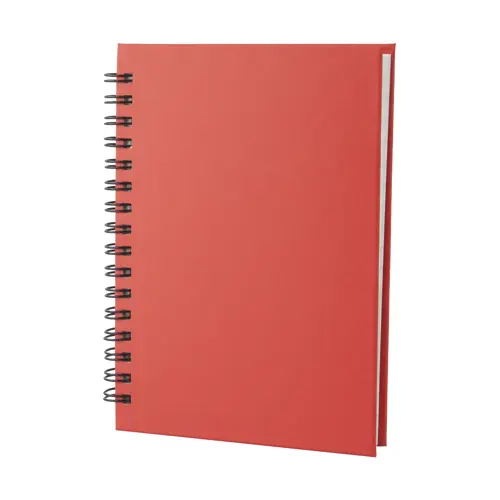 Block Notes A6 in carta riciclata con 80 fogli a righe e rilegatura a spirale