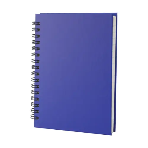 Block Notes A6 in carta riciclata con 80 fogli a righe e rilegatura a spirale