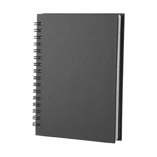 Block Notes A6 in carta riciclata con 80 fogli a righe e rilegatura a spirale