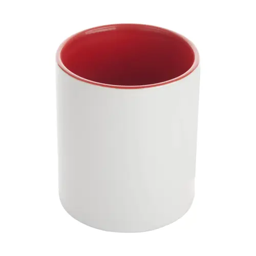 Tazza in ceramica bianca con parete interna e manico colorati ideale per sublimazione 350ml