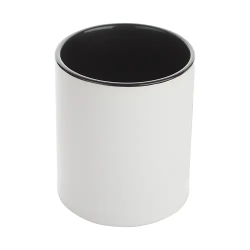 Tazza in ceramica bianca con parete interna e manico colorati ideale per sublimazione 350ml