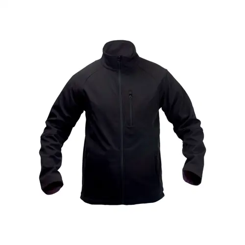 Giacca softshell da uomo colori assortiti impermeabile e traspirante con zip a contrasto in poliestere 300gr