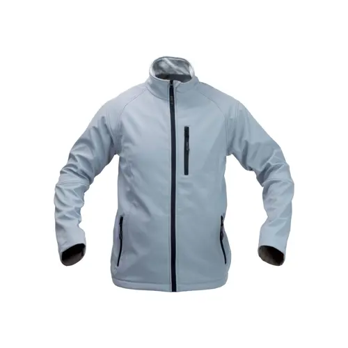 Giacca softshell da uomo colori assortiti impermeabile e traspirante con zip a contrasto in poliestere 300gr