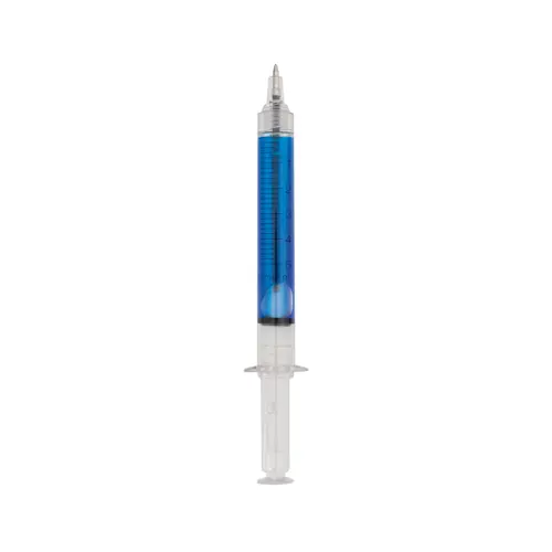 Penna a sfera a forma di siringa refill blu ø11×127 mm
