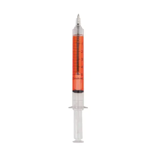 Penna a sfera a forma di siringa refill blu ø11×127 mm