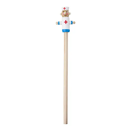 Matita in legno con figura dottore