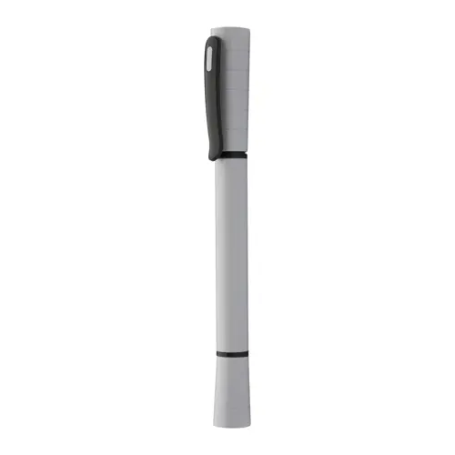 Penna roller in plastica multifunzione con torcia e cappuccio e refill blu