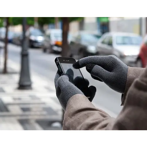 Guanti per touch screen con rivestimento speciale taglia unica