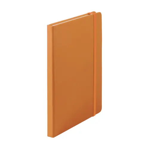 Block Notes A5 con copertina in finta pelle e 100 fogli neutri con segnalibro e cinturino in gomma coordinati