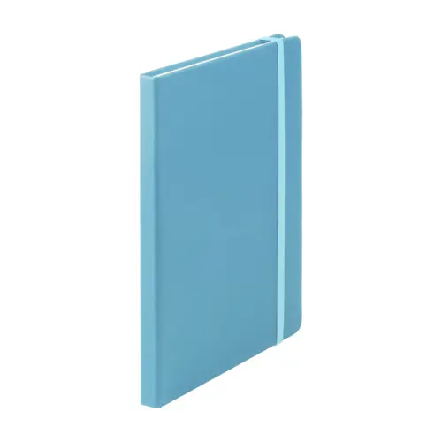 Block Notes A5 con copertina in finta pelle e 100 fogli neutri con segnalibro e cinturino in gomma coordinati