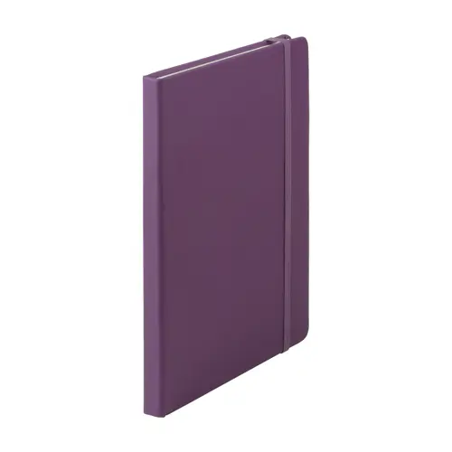 Block Notes A5 con copertina in finta pelle e 100 fogli neutri con segnalibro e cinturino in gomma coordinati