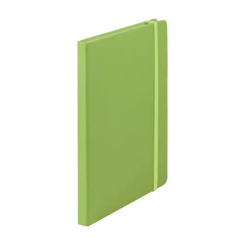 Block Notes A5 con copertina in finta pelle e 100 fogli neutri con segnalibro e cinturino in gomma coordinati