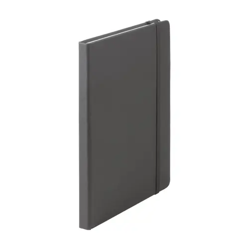 Block Notes A5 con copertina in finta pelle e 100 fogli neutri con segnalibro e cinturino in gomma coordinati