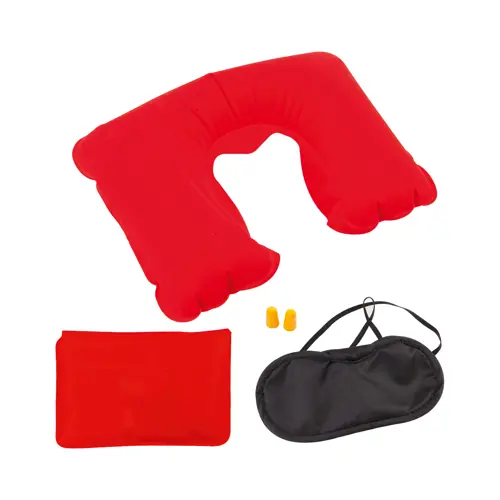 Set da viaggio con cuscino gonfiabile e accessori per dormire