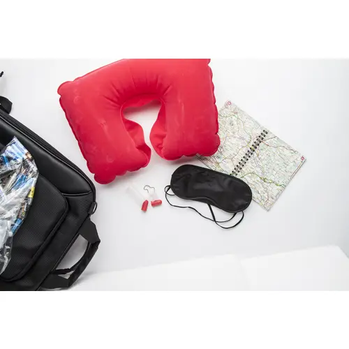 Set da viaggio con cuscino gonfiabile e accessori per dormire