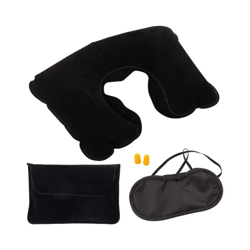 Set da viaggio con cuscino gonfiabile e accessori per dormire
