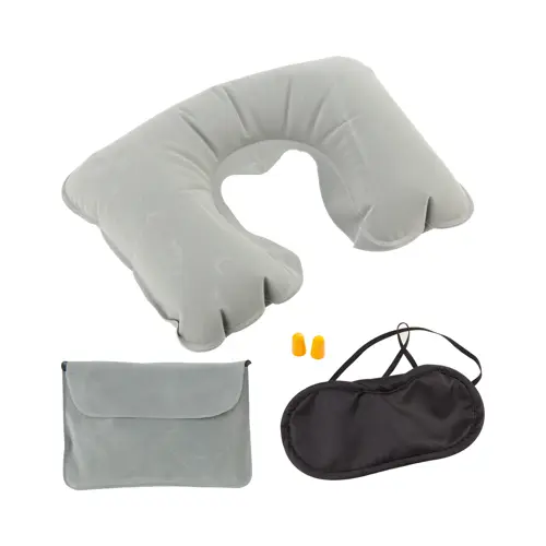 Set da viaggio con cuscino gonfiabile e accessori per dormire