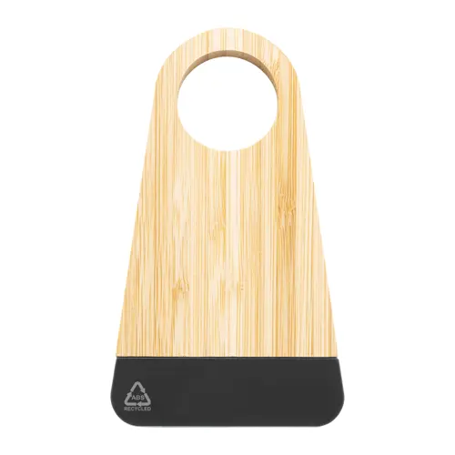 Portabottiglie con cavatappi in bambù e ABS riciclato