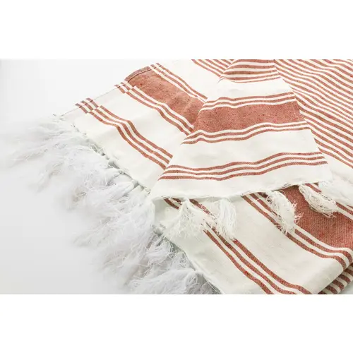 Telo mare pareo a righe bicolore cotone e poliestere 210gr 90x180cm