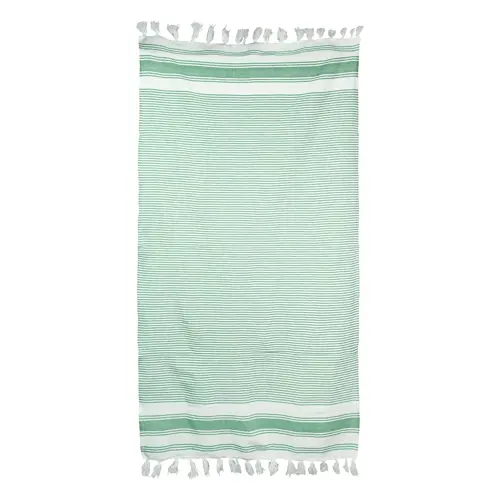 Telo mare pareo a righe bicolore cotone e poliestere 210gr 90x180cm