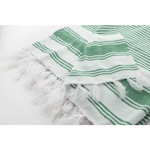 Telo mare pareo a righe bicolore cotone e poliestere 210gr 90x180cm