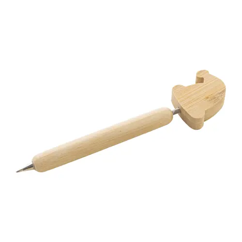 Penna a sfera natalizia in bambù refill blu