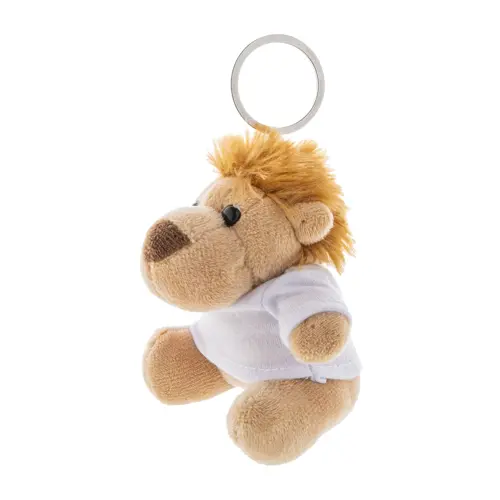 Portachiavi con leone in peluche