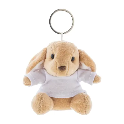 Portachiavi con coniglietto in peluche