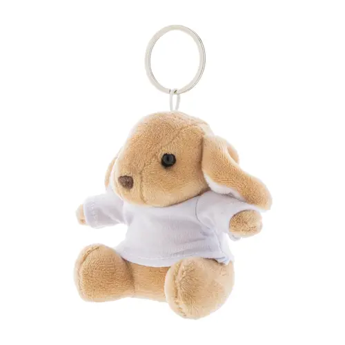 Portachiavi con coniglietto in peluche