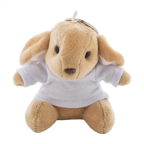 Portachiavi con coniglietto in peluche