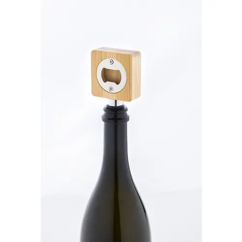 Apribottiglie e tappo vino in metallo e bambù
