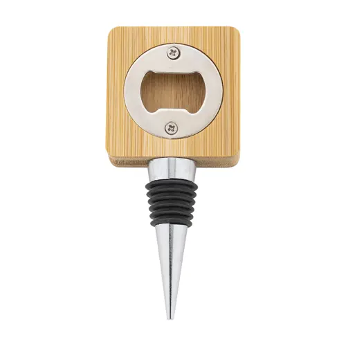 Apribottiglie e tappo vino in metallo e bambù