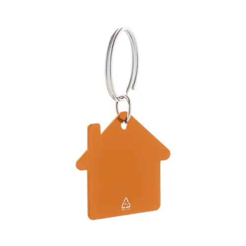 Portachiavi in alluminio riciclato a forma di casa 
