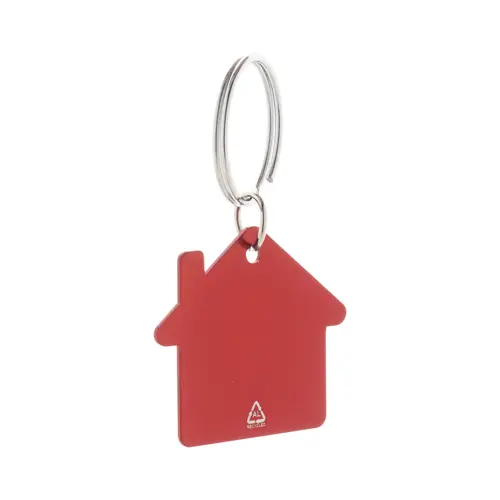 Portachiavi in alluminio riciclato a forma di casa 