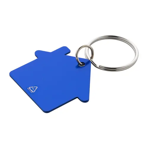 Portachiavi in alluminio riciclato a forma di casa 