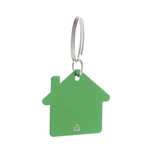 Portachiavi in alluminio riciclato a forma di casa 