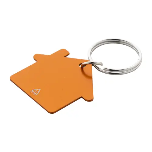 Portachiavi in alluminio riciclato a forma di casa 