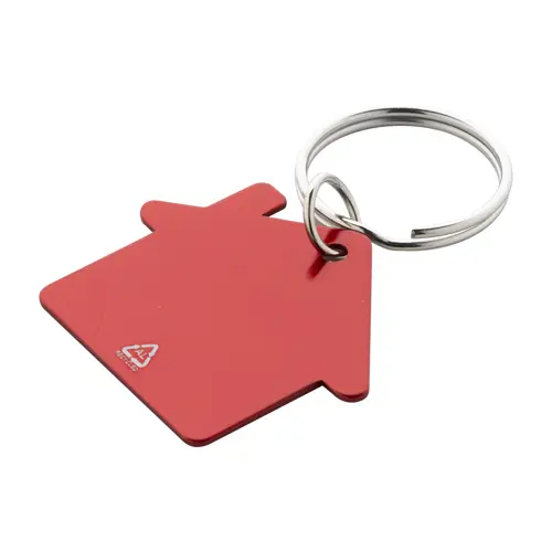 Portachiavi in alluminio riciclato a forma di casa 