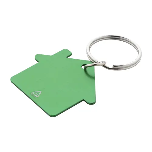 Portachiavi in alluminio riciclato a forma di casa 