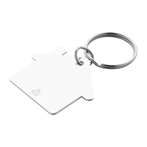 Portachiavi in alluminio riciclato a forma di casa 