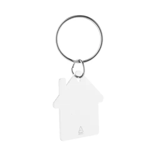 Portachiavi in alluminio riciclato a forma di casa 