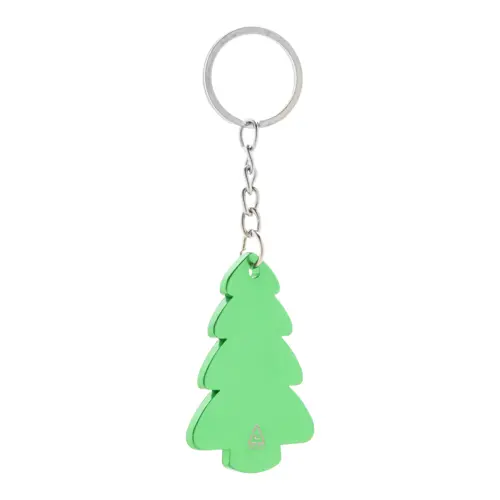 Portachiavi natalizio in alluminio riciclato a forma di albero 