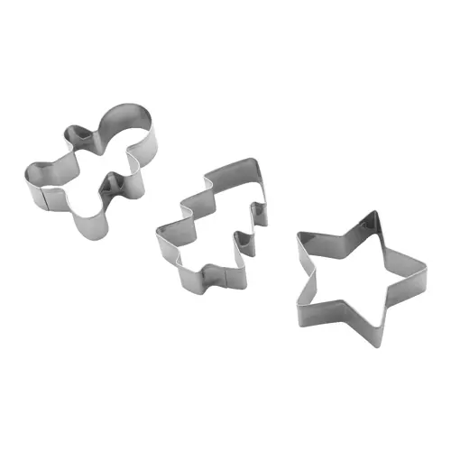 Set taglia biscotti natalizio in sacchetto di cotone