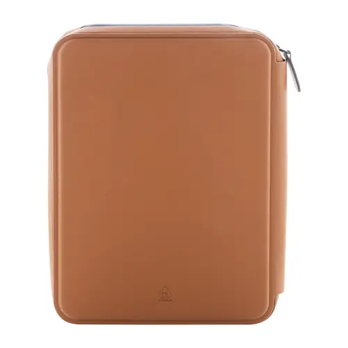 Cartella portadocumenti in Pelle PU riciclata con cerniera e blocco da 64 fogli