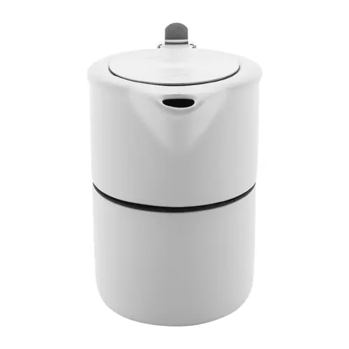 Set da tè in ceramica con finitura opaca composta da teiera e tazza