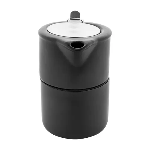 Set da tè in ceramica con finitura opaca composta da teiera e tazza