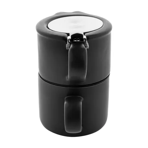 Set da tè in ceramica con finitura opaca composta da teiera e tazza