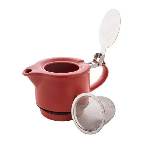 Set da tè in ceramica con finitura opaca composta da teiera e tazza