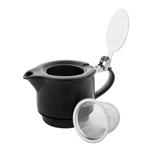 Set da tè in ceramica con finitura opaca composta da teiera e tazza